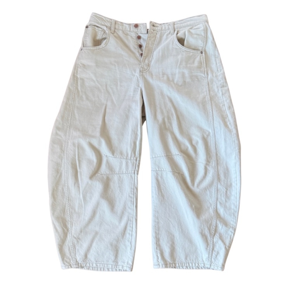 We The Free Good Luck Mid-Rise Barrel Jeans Sz 31